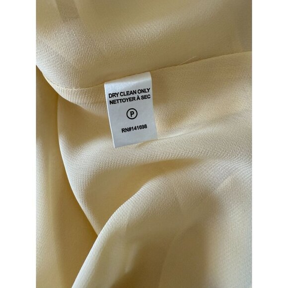 NWT Ramy Brook Tanya V-Neck‎ Satin Long Sleeve Mini Dress Daffodil Yellow Size 2 - Picture 10 of 13